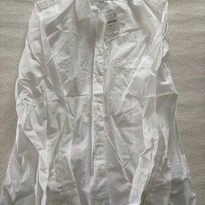 J. Crew Crisp White Casual Button-Down Shirt